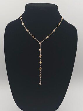 Ettika 18K Gold Plated Falling Chain Drop Boho Stmt Modern Chic Elegant Necklace